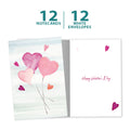 Load image into Gallery viewer, Heart Balloons 12 Pack Notecards