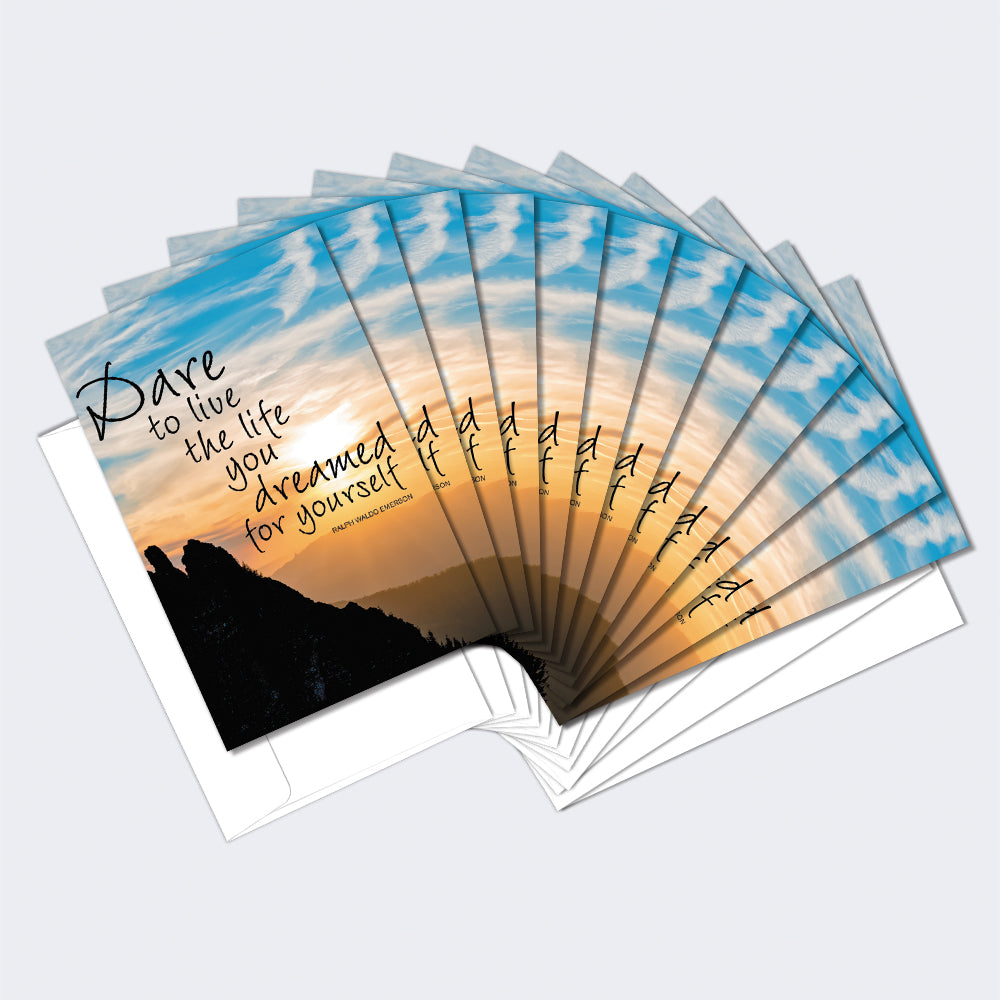 Dare To Live 12 Pack Notecards