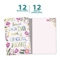 Load image into Gallery viewer, Grateful Heart Floral 12 Pack Notecards