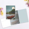 Load image into Gallery viewer, Canoe With Moon Boxed 12 Pack Notecards