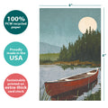 Load image into Gallery viewer, Canoe With Moon Boxed 12 Pack Notecards