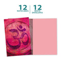 Load image into Gallery viewer, Pink Om Boxed 12 Pack Notecards