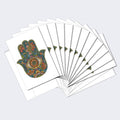 Load image into Gallery viewer, Vibrant Hamsa Boxed 12 Pack Notecards