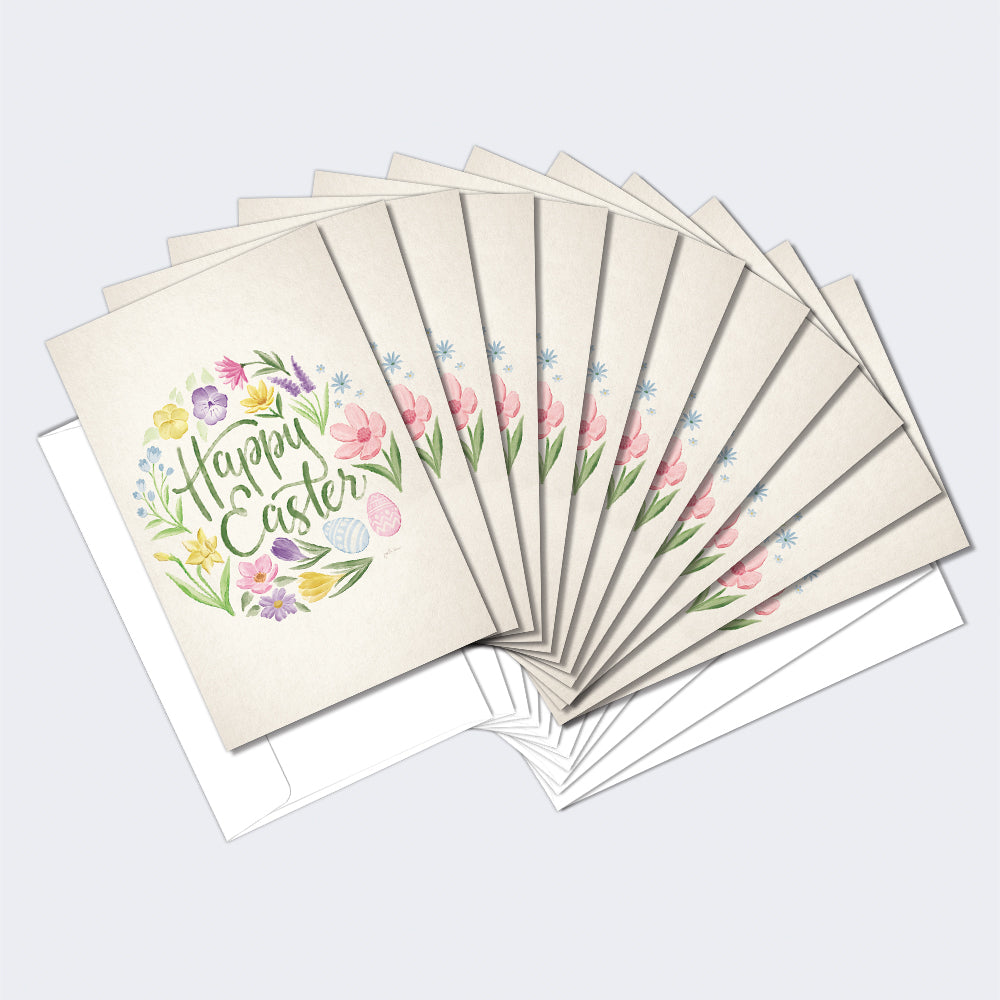 Spring Wreath 12 Pack Notecards