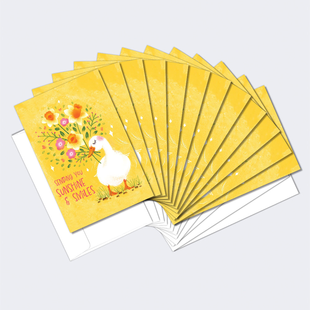 Sunshine and Smiles 12 Pack Notecards