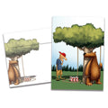 Load image into Gallery viewer, The cover of Tree-Free's Bear Trap card, along with its matching envelope.