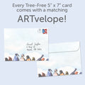 Load image into Gallery viewer, The envelope for Tree-Free’s Word on the Wire card, along with the following text: “Every Tree-Free 5x7 card comes with a matching ARTvelope!”