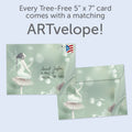 Load image into Gallery viewer, The envelope for Tree-Free’s Lily Of The Valley All Occasion Card card, along with the following text: “Every Tree-Free 5x7 card comes with a matching ARTvelope!”
