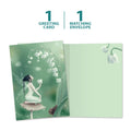 Load image into Gallery viewer, The cover and inside of Tree-Free’s Lily Of The Valley All Occasion Card card, along with the following text: “1 greeting card, 1 matching envelope”