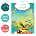 Load image into Gallery viewer, The cover of Tree-Free’s May Your Life Be card with lines demonstrating its 5x7 dimensions, along with the following text: “100% PCW recycled paper, proudly made in the USA, sustainably printed on extra-thick card stock”