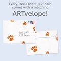 Load image into Gallery viewer, The envelope for Tree-Free’s Unawakened Soul Pet Sympathy Card card, along with the following text: “Every Tree-Free 5x7 card comes with a matching ARTvelope!”