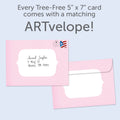 Load image into Gallery viewer, The envelope for Tree-Free’s Hang In There Get Well Card card, along with the following text: “Every Tree-Free 5x7 card comes with a matching ARTvelope!”