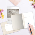 Load image into Gallery viewer, The inside of Tree-Free’s Grateful Thank You Card card, with the cover and envelope in the background.