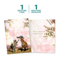 Load image into Gallery viewer, The cover and inside of Tree-Free’s Healing Touch Get Well Card card, along with the following text: “1 greeting card, 1 matching envelope”