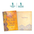 Load image into Gallery viewer, The cover and inside of Tree-Free’s The Day You Were Born card, along with the following text: “1 greeting card, 1 matching envelope”