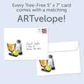 Load image into Gallery viewer, The envelope for Tree-Free’s Grain Of Salt card, along with the following text: “Every Tree-Free 5x7 card comes with a matching ARTvelope!”