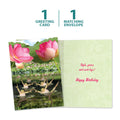 Load image into Gallery viewer, The cover and inside of Tree-Free’s Style & Grace card, along with the following text: “1 greeting card, 1 matching envelope”