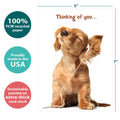 Load image into Gallery viewer, The cover of Tree-Free’s Music In My Heart card with lines demonstrating its 5x7 dimensions, along with the following text: “100% PCW recycled paper, proudly made in the USA, sustainably printed on extra-thick card stock”