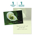 Load image into Gallery viewer, The cover and inside of Tree-Free’s Sympathy Card card, along with the following text: “1 greeting card, 1 matching envelope”