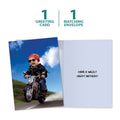 Load image into Gallery viewer, The cover and inside of Tree-Free’s Born To Be Wild card, along with the following text: “1 greeting card, 1 matching envelope”