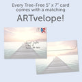 Load image into Gallery viewer, The envelope for Tree-Free’s Endless card, along with the following text: “Every Tree-Free 5x7 card comes with a matching ARTvelope!”