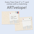Load image into Gallery viewer, The envelope for Tree-Free’s Take What You Need card, along with the following text: “Every Tree-Free 5x7 card comes with a matching ARTvelope!”