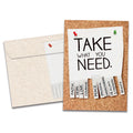 Load image into Gallery viewer, The cover of Tree-Free's Take What You Need card, along with its matching envelope.