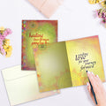 Load image into Gallery viewer, The inside of Tree-Free’s Healing Support Card card, with the cover and envelope in the background.