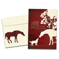Load image into Gallery viewer, The cover of Tree-Free's Four Legged Friends card, along with its matching envelope.