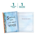 Load image into Gallery viewer, The cover and inside of Tree-Free’s No Words Sympathy Card card, along with the following text: “1 greeting card, 1 matching envelope”