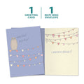 Load image into Gallery viewer, The cover and inside of Tree-Free’s Woo Hoo Owl card, along with the following text: “1 greeting card, 1 matching envelope”