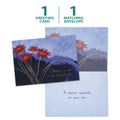 Load image into Gallery viewer, The cover and inside of Tree-Free’s Sympathy In Lavender Sympathy Card card, along with the following text: “1 greeting card, 1 matching envelope”