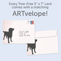 Load image into Gallery viewer, The envelope for Tree-Free’s You Me Dogs card, along with the following text: “Every Tree-Free 5x7 card comes with a matching ARTvelope!”