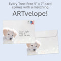 Load image into Gallery viewer, The envelope for Tree-Free’s Butterfly Thoughts card, along with the following text: “Every Tree-Free 5x7 card comes with a matching ARTvelope!”