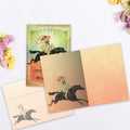 Load image into Gallery viewer, The inside of Tree-Free’s Well Behaved Women card, with the cover and envelope in the background.