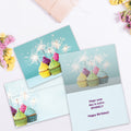 Load image into Gallery viewer, The inside of Tree-Free’s Extra Sparkly card, with the cover and envelope in the background.