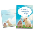 Load image into Gallery viewer, The cover of Tree-Free's Easter Secret card, along with its matching envelope.