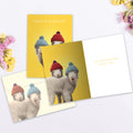 Load image into Gallery viewer, The inside of Tree-Free’s Feeling Baaahd Get Well Card card, with the cover and envelope in the background.