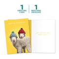 Load image into Gallery viewer, The cover and inside of Tree-Free’s Feeling Baaahd Get Well Card card, along with the following text: “1 greeting card, 1 matching envelope”