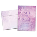 Load image into Gallery viewer, The cover of Tree-Free's All That We Love card, along with its matching envelope.