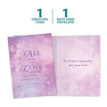 Load image into Gallery viewer, The cover and inside of Tree-Free’s All That We Love Sympathy Card card, along with the following text: “1 greeting card, 1 matching envelope”
