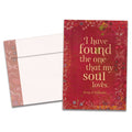 Load image into Gallery viewer, The cover of Tree-Free's I Have Found The One Love Card card, along with its matching envelope.