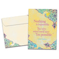 Load image into Gallery viewer, The cover of Tree-Free's Nothing Is Impossible Encouragement Card card, along with its matching envelope.
