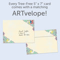 Load image into Gallery viewer, The envelope for Tree-Free’s Nothing Is Impossible Encouragement Card card, along with the following text: “Every Tree-Free 5x7 card comes with a matching ARTvelope!”