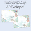 Load image into Gallery viewer, The envelope for Tree-Free’s Best Is Yet All Occasion Card card, along with the following text: “Every Tree-Free 5x7 card comes with a matching ARTvelope!”