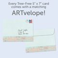 Load image into Gallery viewer, The envelope for Tree-Free’s Each Other Wedding Card card, along with the following text: “Every Tree-Free 5x7 card comes with a matching ARTvelope!”