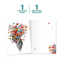 Load image into Gallery viewer, The cover and inside of Tree-Free’s Shell Of Joy All Occasion Card card, along with the following text: “1 greeting card, 1 matching envelope”