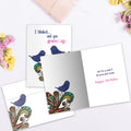 Load image into Gallery viewer, The inside of Tree-Free’s Blink and Grow card, with the cover and envelope in the background.