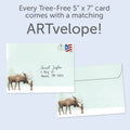 Load image into Gallery viewer, The envelope for Tree-Free’s Magic And Wonder Holiday Card card, along with the following text: “Every Tree-Free 5x7 card comes with a matching ARTvelope!”