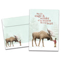 Load image into Gallery viewer, The cover of Tree-Free's Magic And Wonder Holiday Card card, along with its matching envelope.